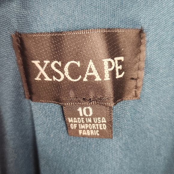 Xscape Beaded Embellished Wedding Mother of The Bride Evening Maxi Gown Green 10 - Picture 13 of 14